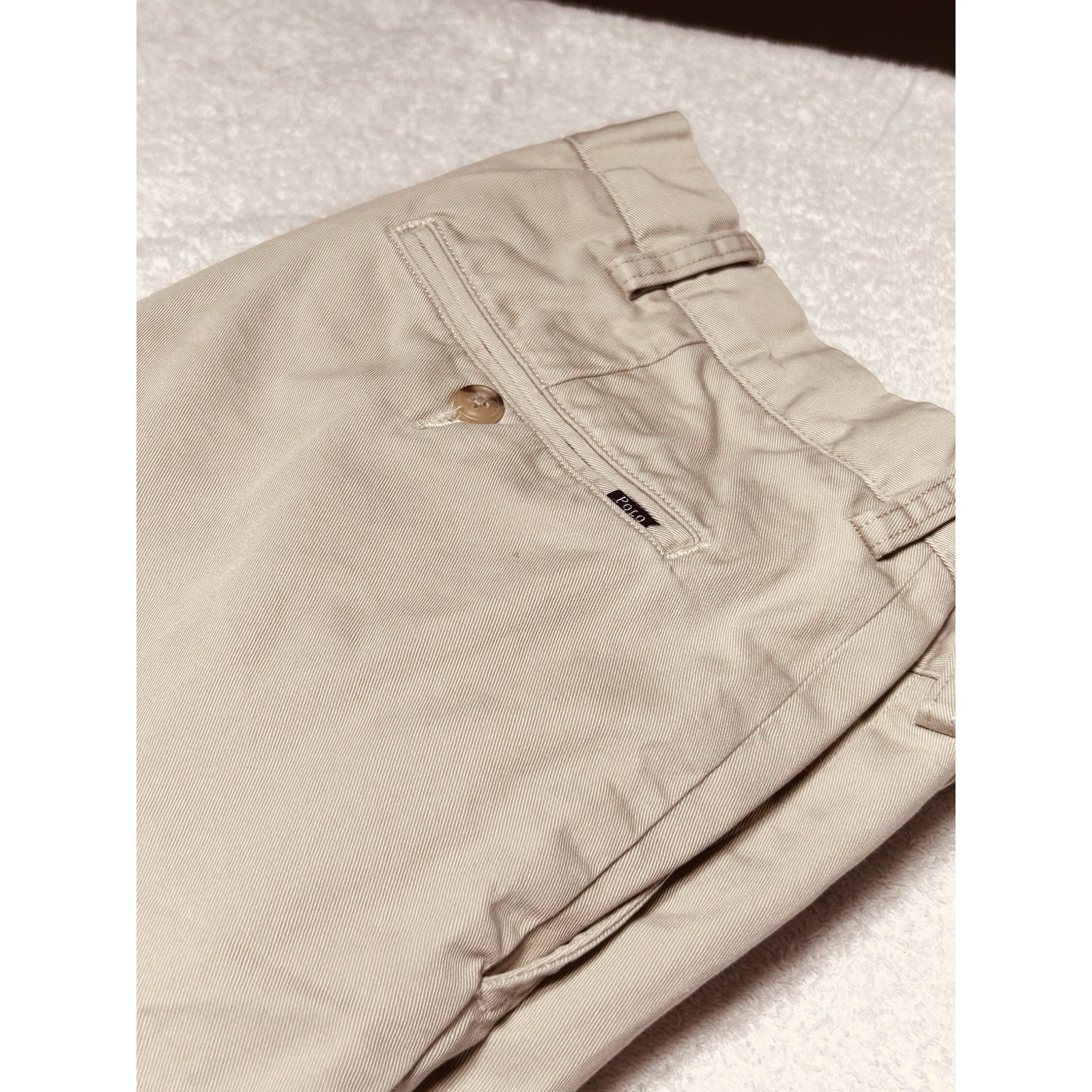 Polo Ralph Lauren Chino Pants Mens 36x32 Classic Fit Flat Front Beige Preppy